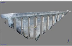 Studio in 3D del Ponte delle Torri, Spoleto