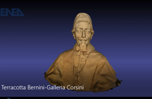 Ricostruzione in 3D di una terracotta del Bernini. Galleria Corsini, Roma